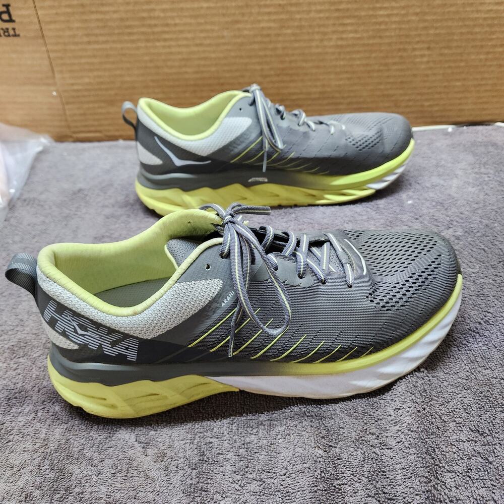 Hoka One One Marahi 3 2E Wide Men size 11.5 Sneakers Shoes yellow gray b52